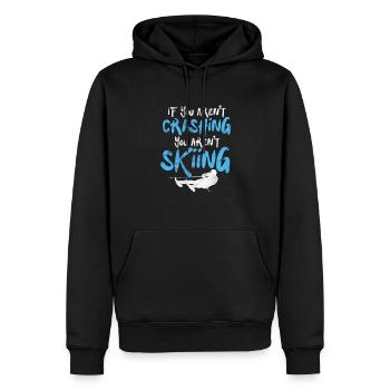 Ski Ski Neige Hiver Vacances au ski Cadeau - Sweat à capuche Premium bio Homme - noir - Devant - Nico (187cm)