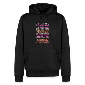 Natation synchronisée Natation Sportive Cadeau - Sweat à capuche Premium bio Homme - noir - Devant - Nico (187cm)