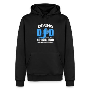 Diver Father Diving Sea Dad Father's Day Gift - Men’s Premium Organic Hoodie - black - Front - Nico (187cm)