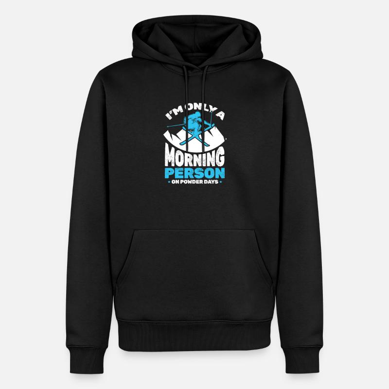 Ski - Männer Premium Bio Hoodie - Schwarz