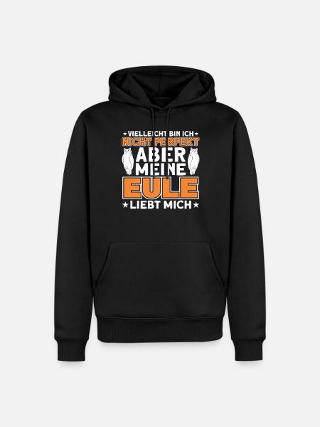 Eulen Liebhaber Eulen Eule Geschenk - Männer Premium Bio Hoodie - Schwarz