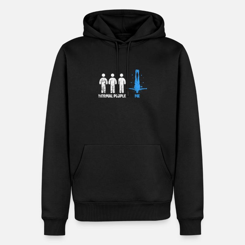 Plongeur - Sweat à capuche Premium bio Homme - noir