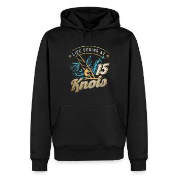 Windsurfer Surfer Windsurfen Geschenk - Männer Premium Bio Hoodie - Schwarz - Vorne - Nico (187cm)