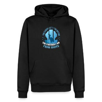 Plongeurs Plongée Mer Vacances Plongée Cadeau - Sweat à capuche Premium bio Homme - noir - Devant - Nico (187cm)