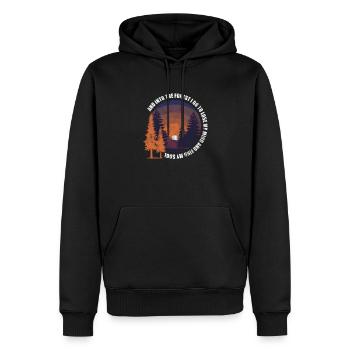Wald - Männer Premium Bio Hoodie - Schwarz - Vorne - Nico (187cm)
