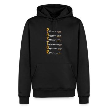 Pastor Parrer Priest Religion Church Gift - Men’s Premium Organic Hoodie - black - Front - Nico (187cm)