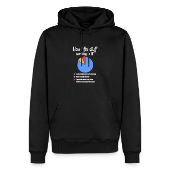 Technischer Support Computer It Admin Geschenk - Männer Premium Bio Hoodie - Schwarz - Vorne - Nico (187cm)
