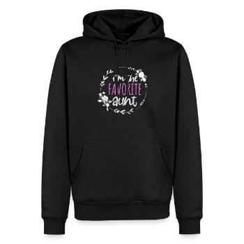 Tante - Männer Premium Bio Hoodie - Schwarz - Vorne - Nico (187cm)