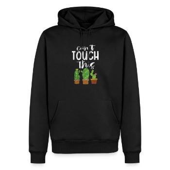 Cactus - Sweat à capuche Premium bio Homme - noir - Devant - Nico (187cm)