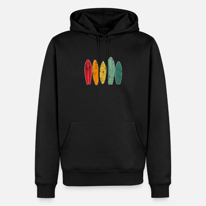 Surf - Sweat à capuche Premium bio Homme - noir