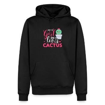 Cactus Fille Cactus Fille Fille Cadeau - Sweat à capuche Premium bio Homme - noir - Devant - Nico (187cm)