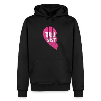 Zwillingsschwester - Männer Premium Bio Hoodie - Schwarz - Vorne - Nico (187cm)
