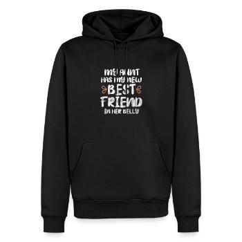Aunt Birth - Men’s Premium Organic Hoodie - black - Front - Nico (187cm)