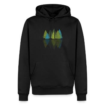 Forêt - Sweat à capuche Premium bio Homme - noir - Devant - Nico (187cm)