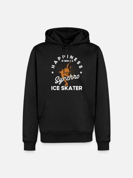 Synchro Group Figure Skater Skating - Men’s Premium Organic Hoodie - black