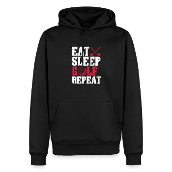 Golf Golfer Golf Club Golf Ball Cadeau - Sweat à capuche Premium bio Homme - noir - Devant - Nico (187cm)
