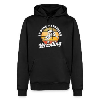 Ringen Ringen Trainer Ringer Geschenk - Männer Premium Bio Hoodie - Schwarz - Vorne - Nico (187cm)