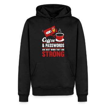 Sécurité informatique Analyste informatique Cybersécurité Cadeau - Sweat à capuche Premium bio Homme - noir - Devant - Nico (187cm)