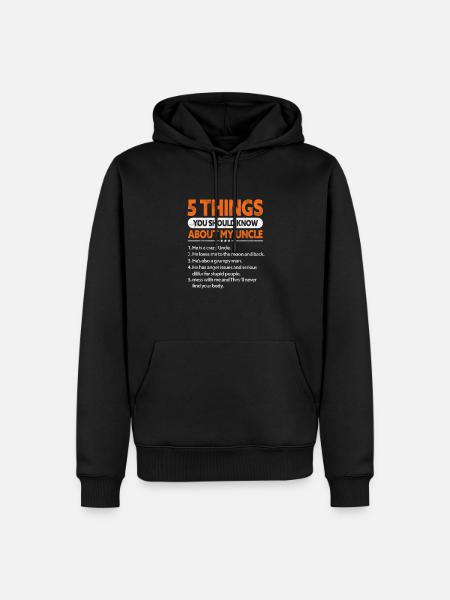 Uncle - Men’s Premium Organic Hoodie - black