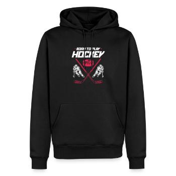 Eishockey - Männer Premium Bio Hoodie - Schwarz - Vorne - Nico (187cm)