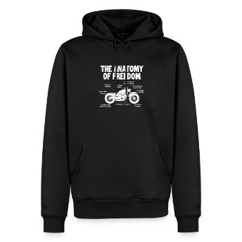 Biker - Men’s Premium Organic Hoodie - black - Front - Nico (187cm)