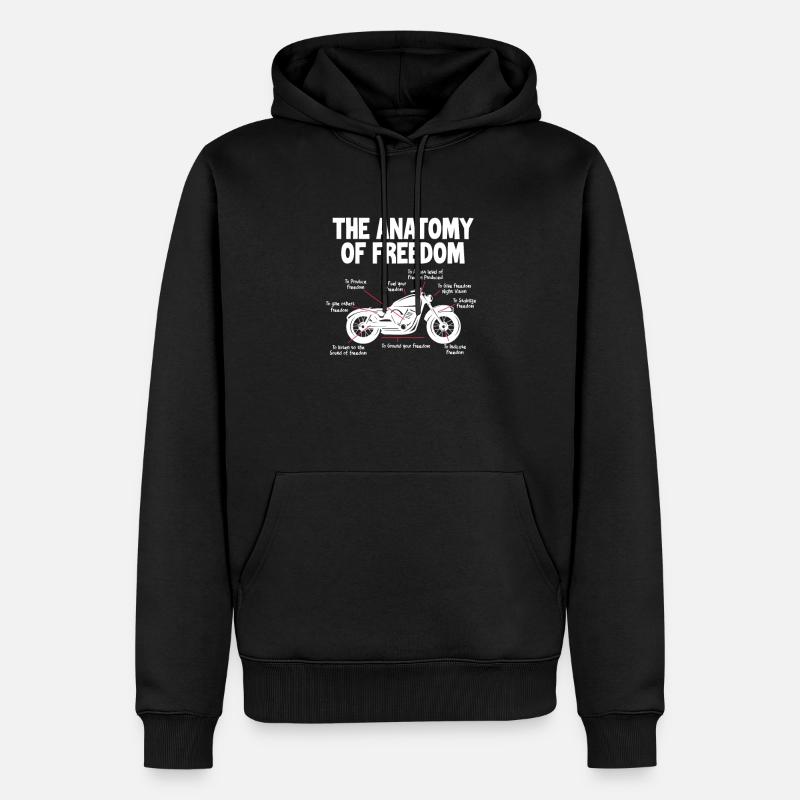 Biker - Männer Premium Bio Hoodie - Schwarz