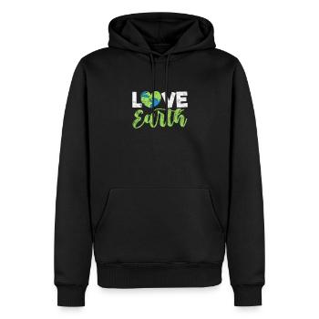 Changement climatique Protection de l’environnement Protection de l’environnement Cadeau de la Terre - Sweat à capuche Premium bio Homme - noir - Devant - Nico (187cm)