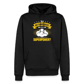 Meteorologie Meteorologe Wetterfrosch Geschenk - Männer Premium Bio Hoodie - Schwarz - Vorne - Nico (187cm)