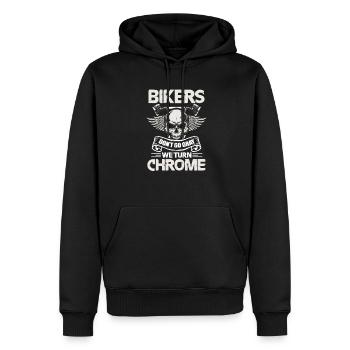 Biker - Men’s Premium Organic Hoodie - black - Front - Nico (187cm)