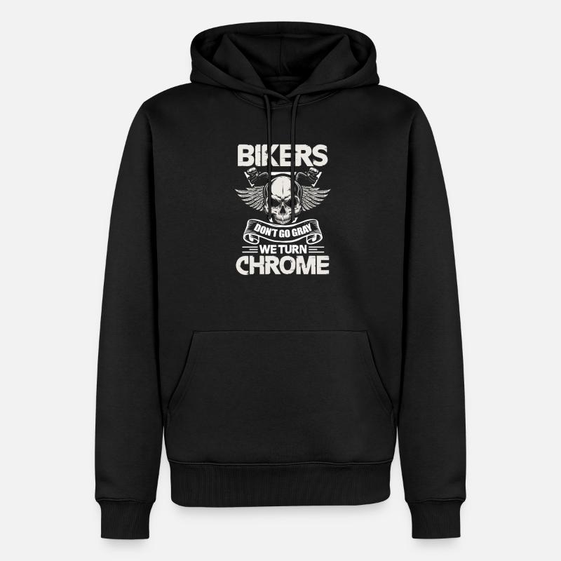 Biker - Männer Premium Bio Hoodie - Schwarz