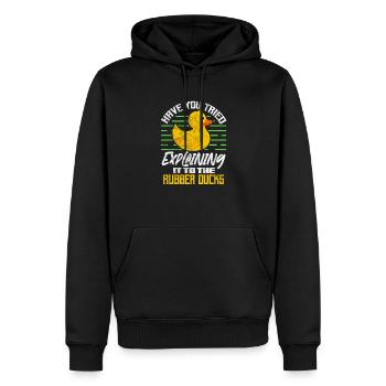 Programmeur - Sweat à capuche Premium bio Homme - noir - Devant - Nico (187cm)