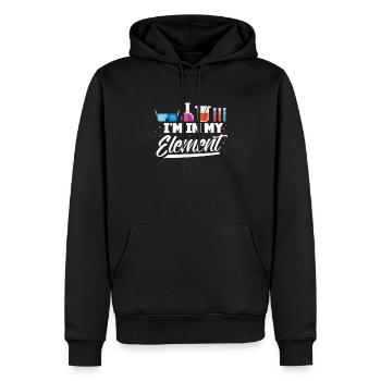 Chimie - Sweat à capuche Premium bio Homme - noir - Devant - Nico (187cm)