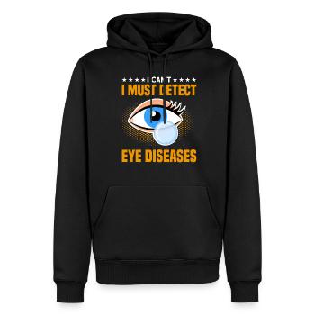Sehkraft Augenarzt Optometrie Geschenk - Männer Premium Bio Hoodie - Schwarz - Vorne - Nico (187cm)