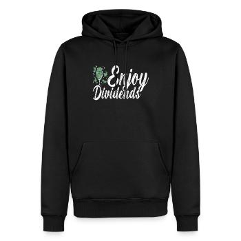 Actions Actionnaire Investisseur - Sweat à capuche Premium bio Homme - noir - Devant - Nico (187cm)