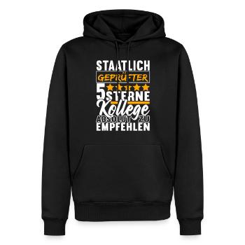 Abschiedsgeschenk Jobwechsel Kollege - Männer Premium Bio Hoodie - Schwarz - Vorne - Nico (187cm)