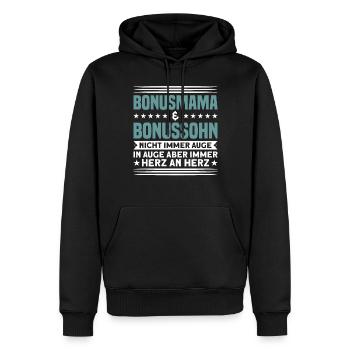 Bonus Son Family Stepson Gift - Men’s Premium Organic Hoodie - black - Front - Nico (187cm)