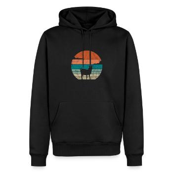 Ziege - Männer Premium Bio Hoodie - Schwarz - Vorne - Nico (187cm)