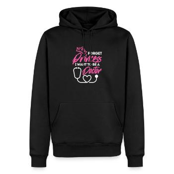 Ärztin - Männer Premium Bio Hoodie - Schwarz - Vorne - Nico (187cm)