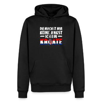 Kroatien Flagge Kroate Kroatien Geschenk - Männer Premium Bio Hoodie - Schwarz - Vorne - Nico (187cm)