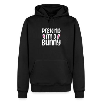 Costume de lapin - Sweat à capuche Premium bio Homme - noir - Devant - Nico (187cm)