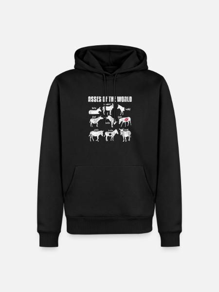 Âne - Sweat à capuche Premium bio Homme - noir