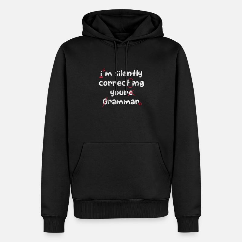 Grammatik Lehrer - Männer Premium Bio Hoodie - Schwarz