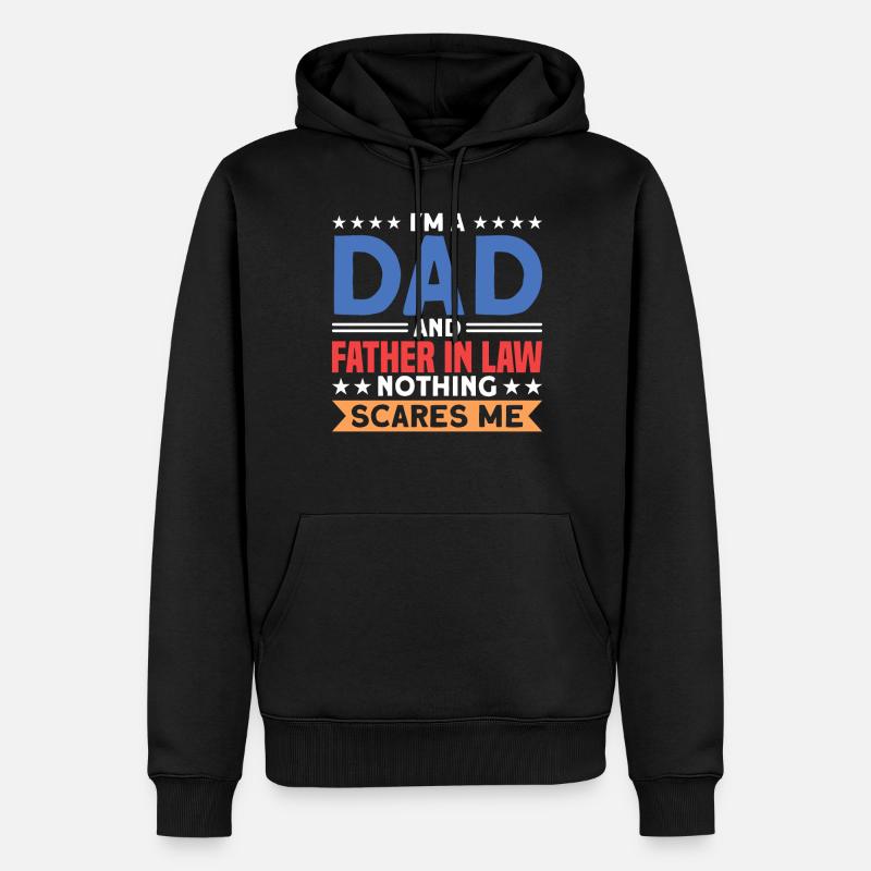 Beau-père Beau-père Papa - Sweat à capuche Premium bio Homme - noir