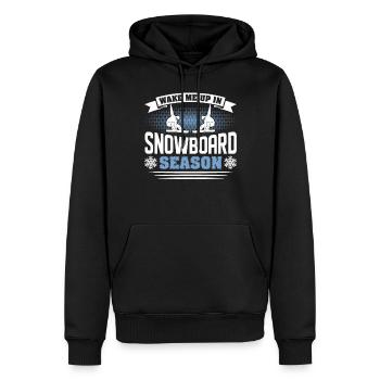 Snowboarder Snowboarden Snowboard - Männer Premium Bio Hoodie - Schwarz - Vorne - Nico (187cm)