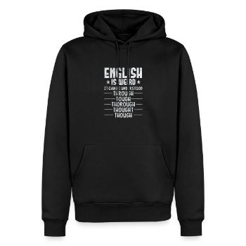 Grammatik Lehrer Englisch - Männer Premium Bio Hoodie - Schwarz - Vorne - Nico (187cm)