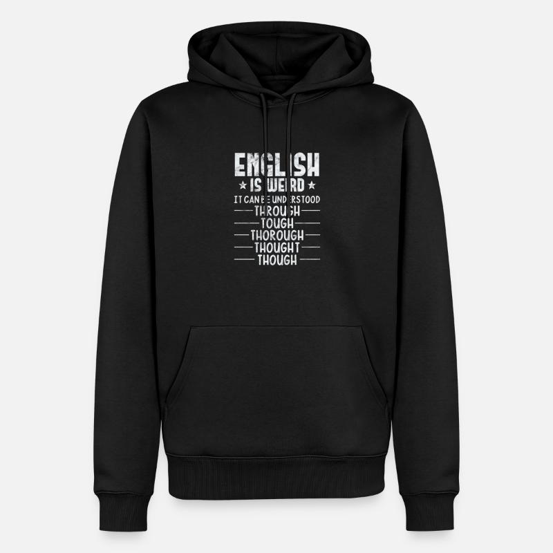 Grammatik Lehrer Englisch - Männer Premium Bio Hoodie - Schwarz