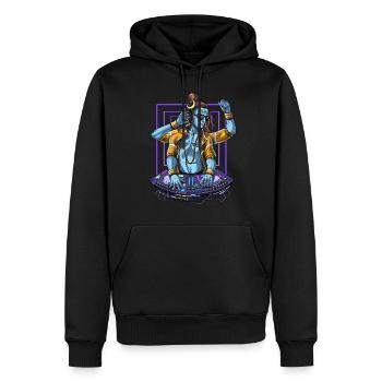 Psychedelic Shiva Music DJ - Men’s Premium Organic Hoodie - black - Front - Nico (187cm)
