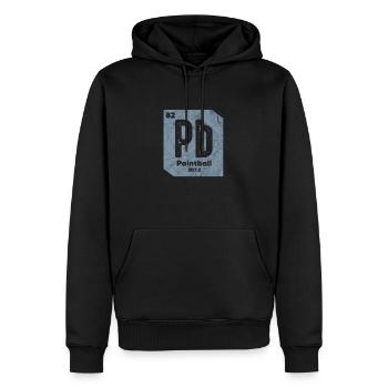 Paintball - Sweat à capuche Premium bio Homme - noir - Devant - Nico (187cm)