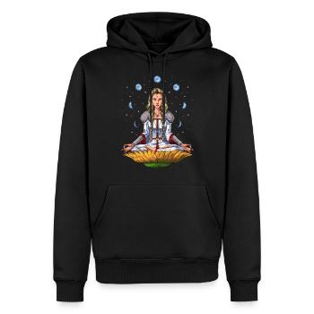 Déesse nordique Freyja - Sweat à capuche Premium bio Homme - noir - Devant - Nico (187cm)