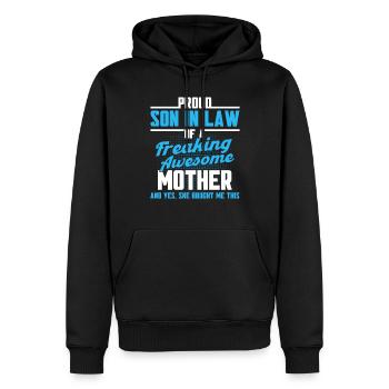 Schwiegersohn Sohn Schwiegersohn - Männer Premium Bio Hoodie - Schwarz - Vorne - Nico (187cm)